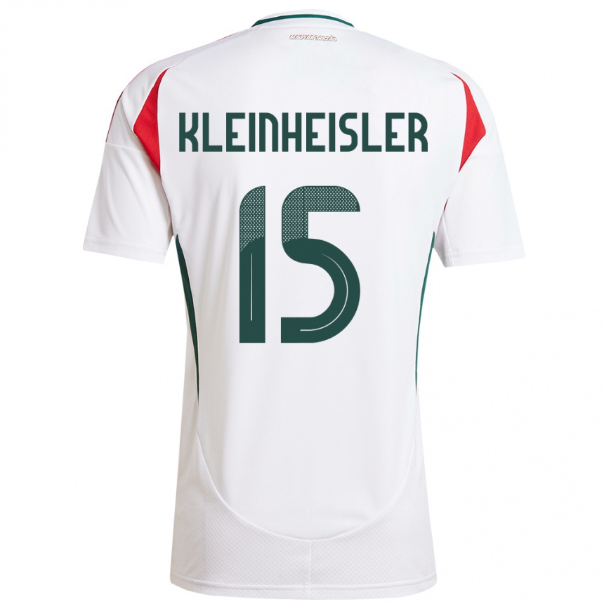 Niño Fútbol Camiseta Hungría László Kleinheisler #15 Blanco 2ª Equipación 24-26 México