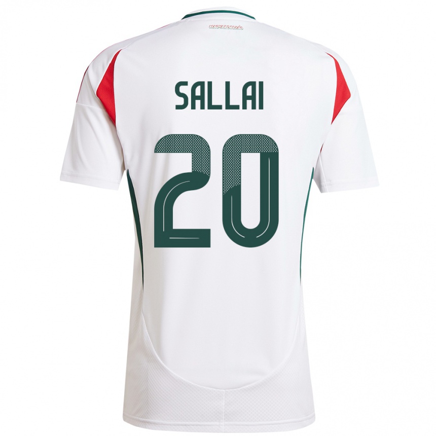 Niño Fútbol Camiseta Hungría Roland Sallai #20 Blanco 2ª Equipación 24-26 México