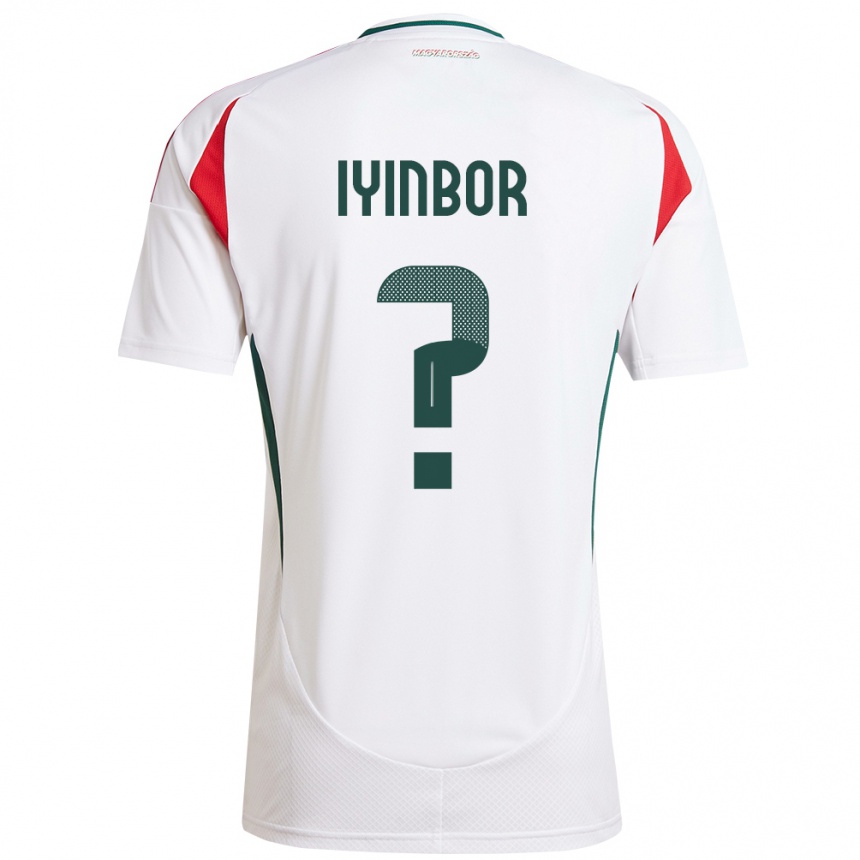 Niño Fútbol Camiseta Hungría Patrick Iyinbor #0 Blanco 2ª Equipación 24-26 México