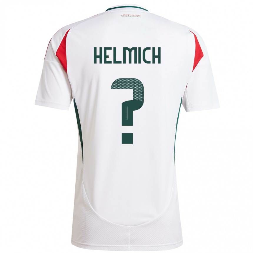 Niño Fútbol Camiseta Hungría Pál Helmich #0 Blanco 2ª Equipación 24-26 México