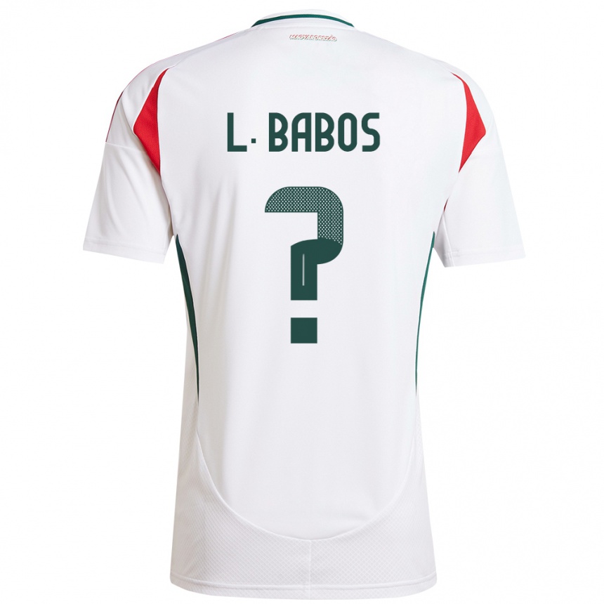 Niño Fútbol Camiseta Hungría Levente Babós #0 Blanco 2ª Equipación 24-26 México