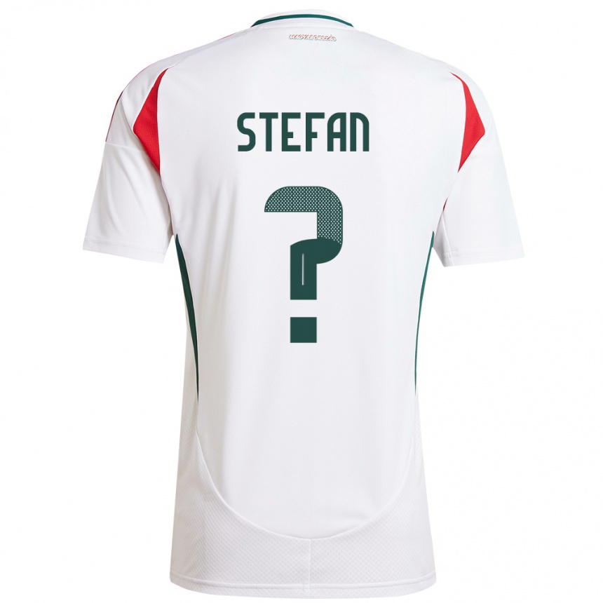 Niño Fútbol Camiseta Hungría Raúl Stefan #0 Blanco 2ª Equipación 24-26 México