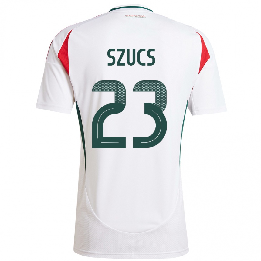 Niño Fútbol Camiseta Hungría Tamás Szűcs #23 Blanco 2ª Equipación 24-26 México