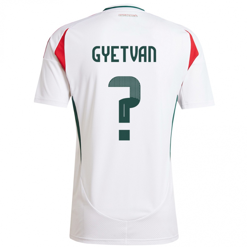 Niño Fútbol Camiseta Hungría Márk Gyetván #0 Blanco 2ª Equipación 24-26 México