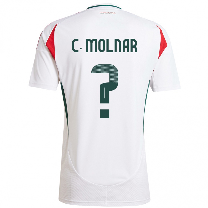 Niño Fútbol Camiseta Hungría Csaba Molnár #0 Blanco 2ª Equipación 24-26 México