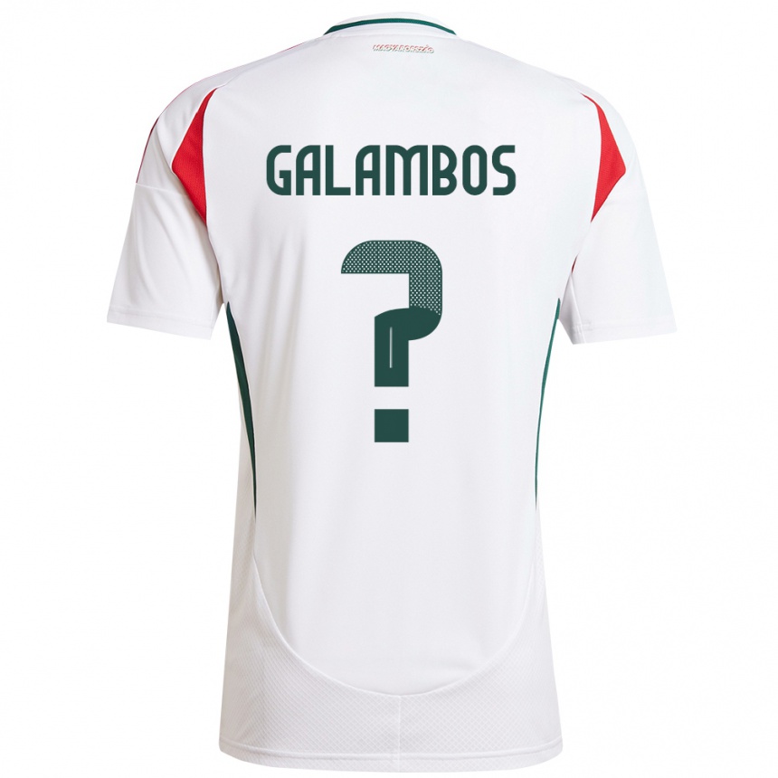 Niño Fútbol Camiseta Hungría János Galambos #0 Blanco 2ª Equipación 24-26 México