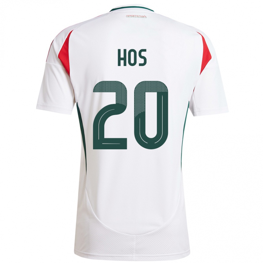 Niño Fútbol Camiseta Hungría Zsombor Hős #20 Blanco 2ª Equipación 24-26 México