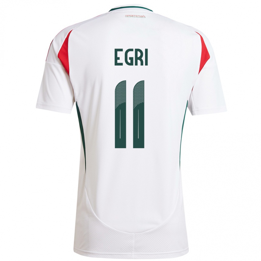 Niño Fútbol Camiseta Hungría Imre Egri #11 Blanco 2ª Equipación 24-26 México