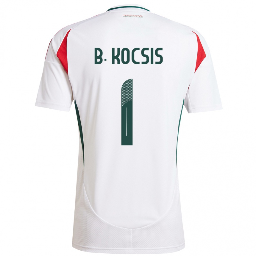 Niño Fútbol Camiseta Hungría Botond Kocsis #1 Blanco 2ª Equipación 24-26 México