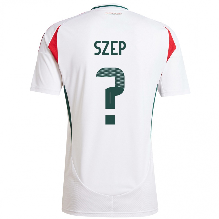 Niño Fútbol Camiseta Hungría Márton Szép #0 Blanco 2ª Equipación 24-26 México