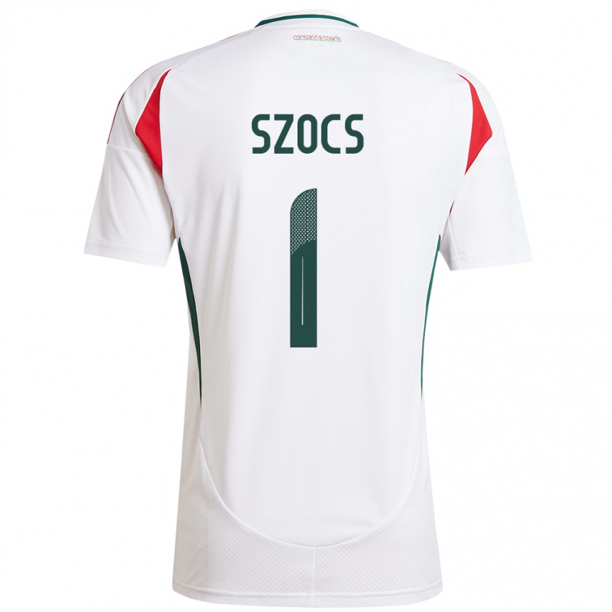 Niño Fútbol Camiseta Hungría Réka Szőcs #1 Blanco 2ª Equipación 24-26 México