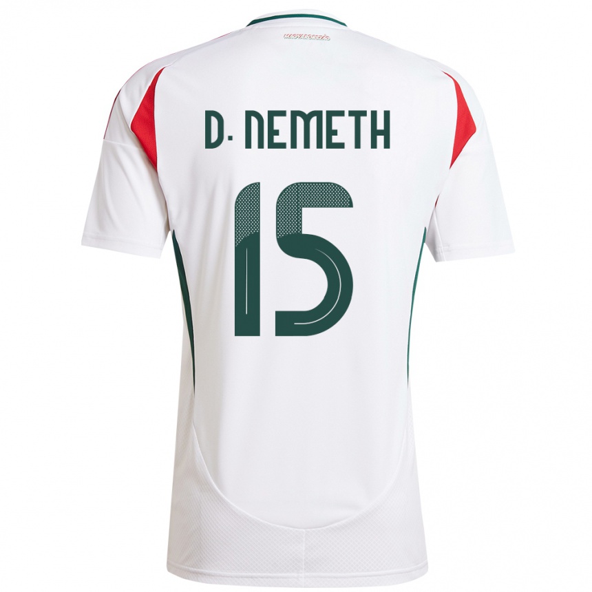 Niño Fútbol Camiseta Hungría Diana Németh #15 Blanco 2ª Equipación 24-26 México