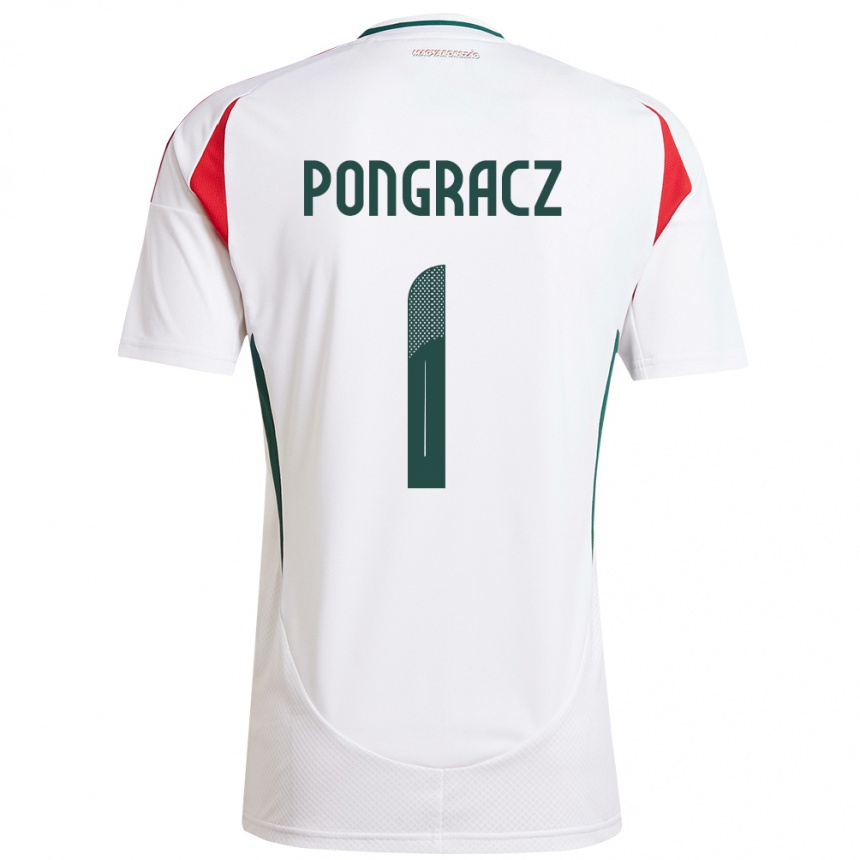 Niño Fútbol Camiseta Hungría Agness Pongracz #1 Blanco 2ª Equipación 24-26 México