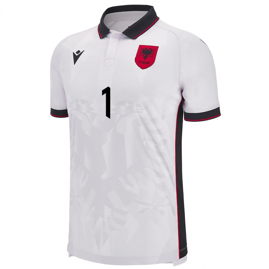 Niño Fútbol Camiseta Albania Viona Rexhepi #1 Blanco 2ª Equipación 24-26 México