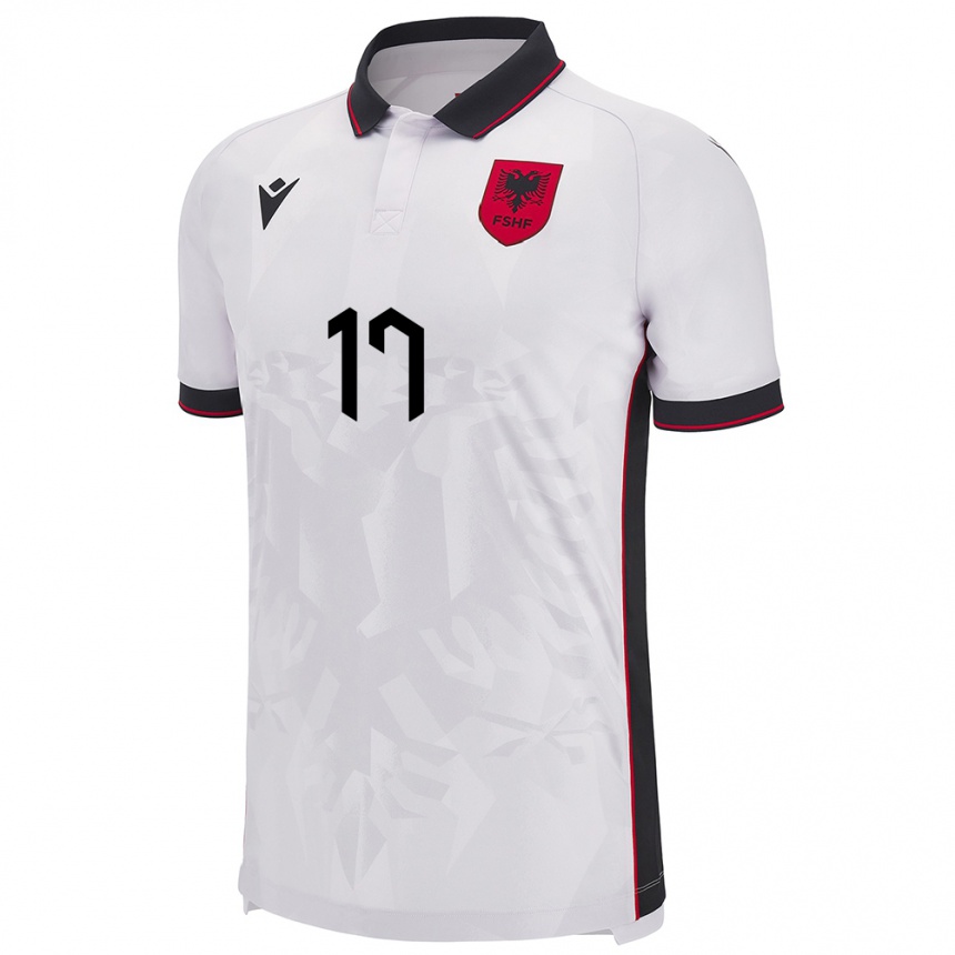 Niño Fútbol Camiseta Albania Elion Jashari #17 Blanco 2ª Equipación 24-26 México