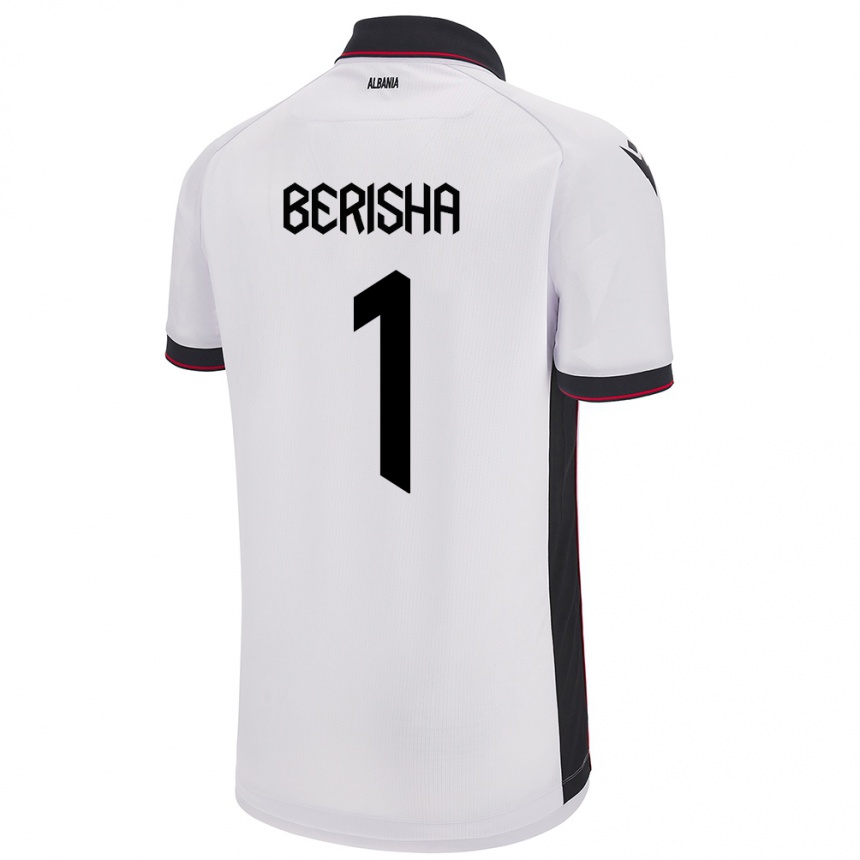 Niño Fútbol Camiseta Albania Etrit Berisha #1 Blanco 2ª Equipación 24-26 México