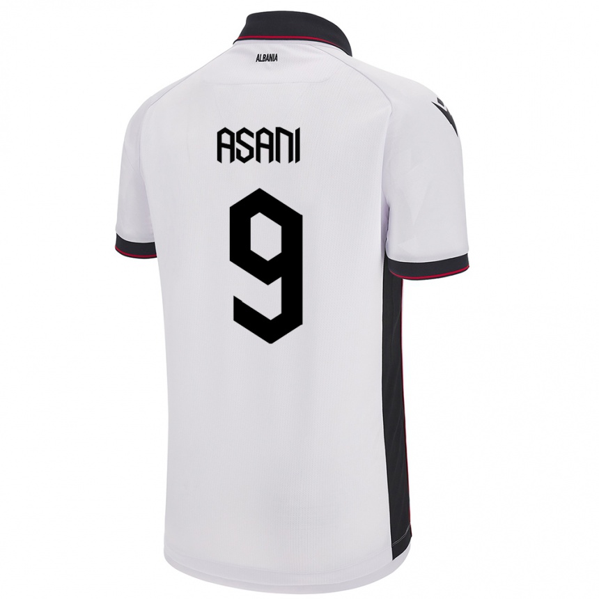 Niño Fútbol Camiseta Albania Jasir Asani #9 Blanco 2ª Equipación 24-26 México