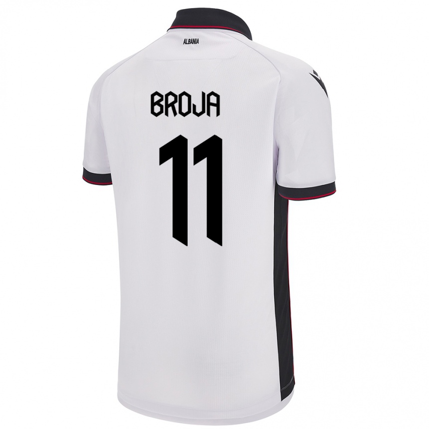 Niño Fútbol Camiseta Albania Armando Broja #11 Blanco 2ª Equipación 24-26 México