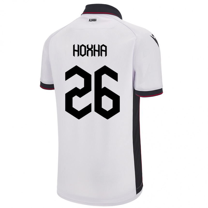 Niño Fútbol Camiseta Albania Arbër Hoxha #26 Blanco 2ª Equipación 24-26 México