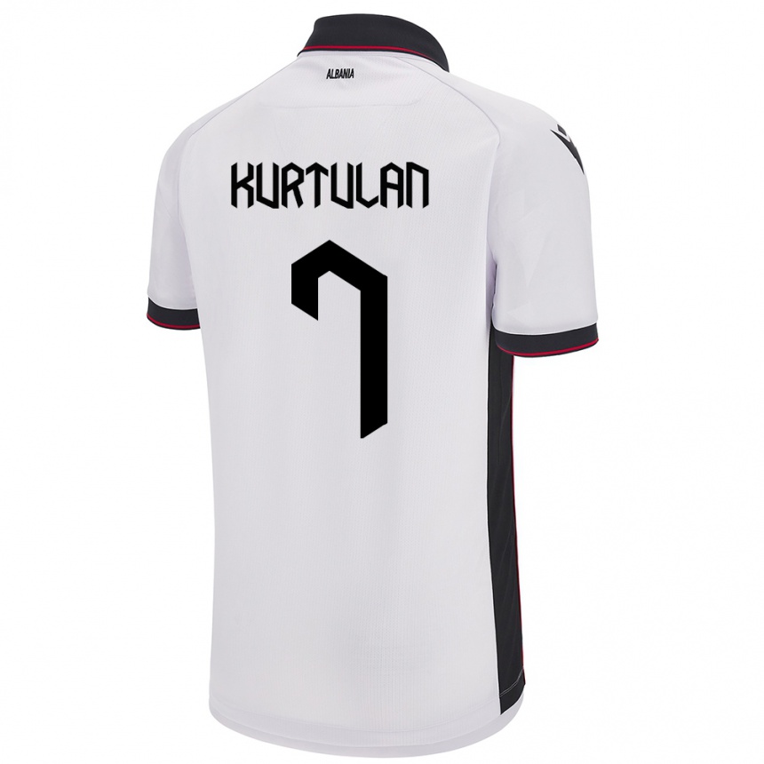 Niño Fútbol Camiseta Albania Arda Kurtulan #7 Blanco 2ª Equipación 24-26 México