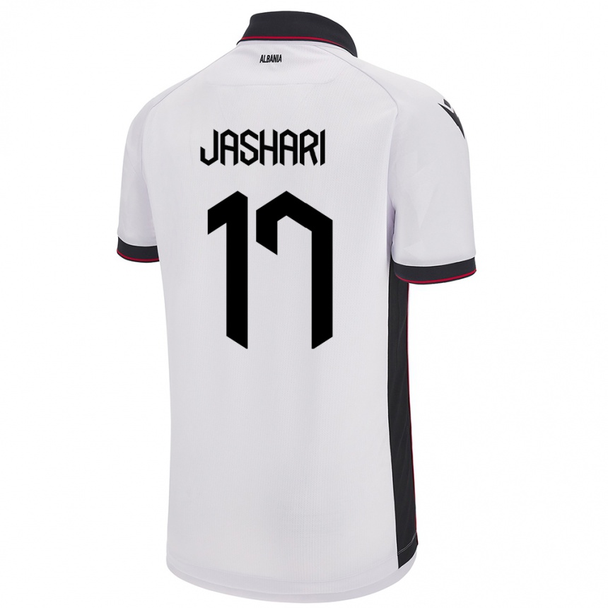 Niño Fútbol Camiseta Albania Elion Jashari #17 Blanco 2ª Equipación 24-26 México