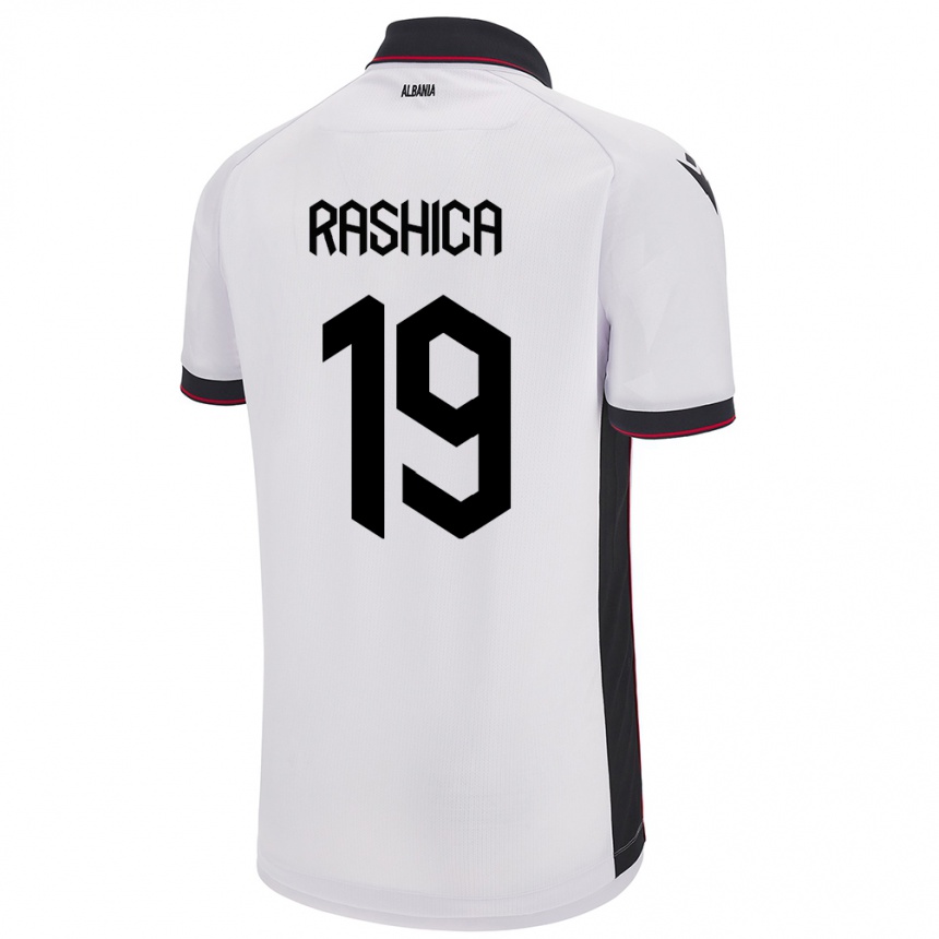 Niño Fútbol Camiseta Albania Ermir Rashica #19 Blanco 2ª Equipación 24-26 México