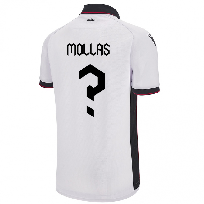 Niño Fútbol Camiseta Albania Arbi Mollas #0 Blanco 2ª Equipación 24-26 México