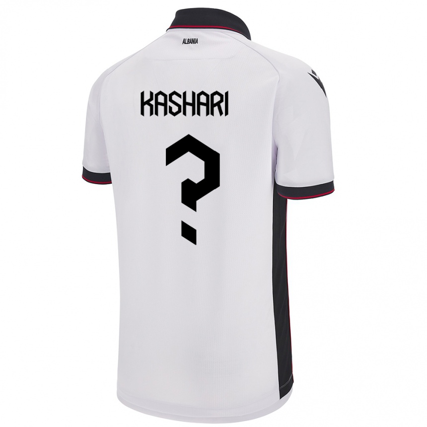 Niño Fútbol Camiseta Albania Klaus Kashari #0 Blanco 2ª Equipación 24-26 México