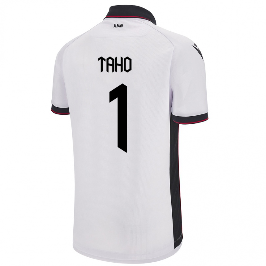 Niño Fútbol Camiseta Albania Alain Taho #1 Blanco 2ª Equipación 24-26 México