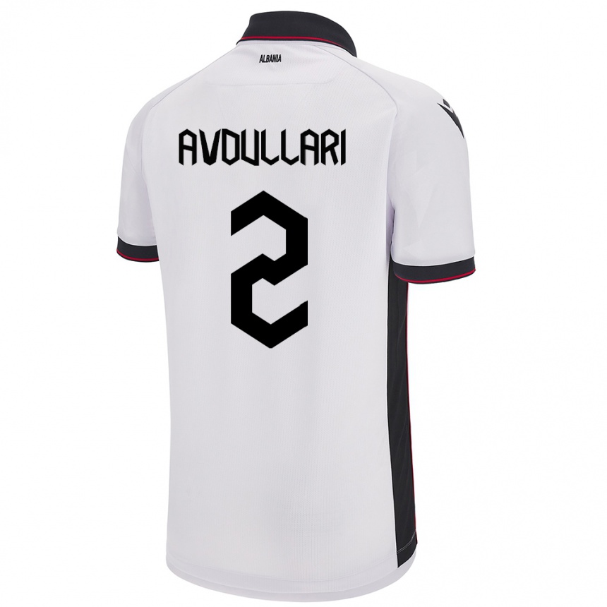 Niño Fútbol Camiseta Albania Davide Avdullari #2 Blanco 2ª Equipación 24-26 México