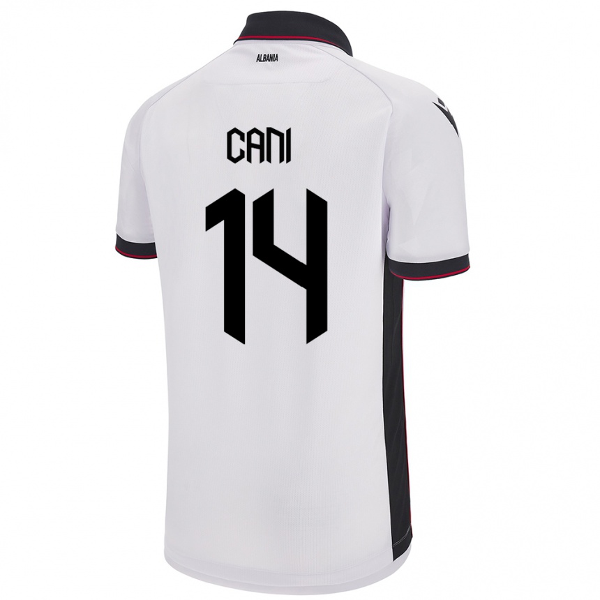 Niño Fútbol Camiseta Albania Gabrian Cani #14 Blanco 2ª Equipación 24-26 México
