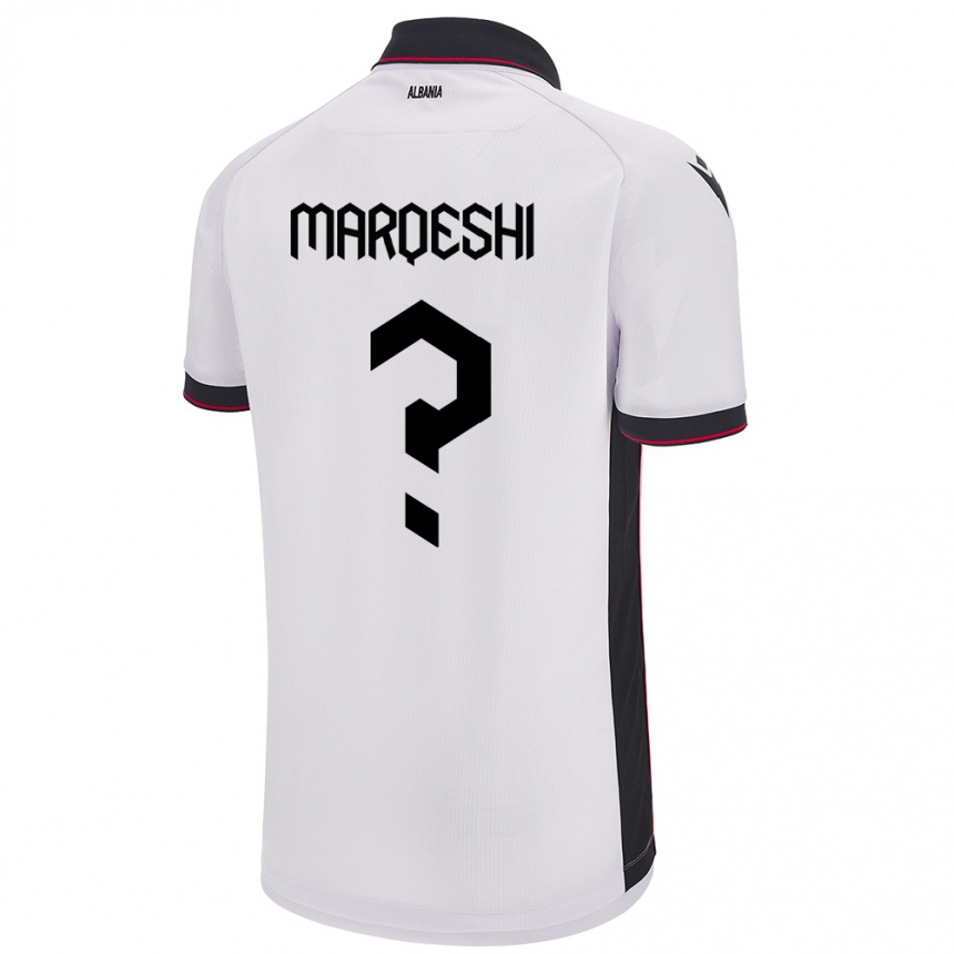 Niño Fútbol Camiseta Albania Ernesto Marqeshi #0 Blanco 2ª Equipación 24-26 México