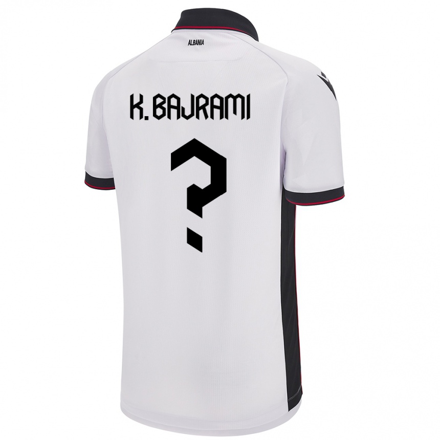 Niño Fútbol Camiseta Albania Klevi Bajrami #0 Blanco 2ª Equipación 24-26 México