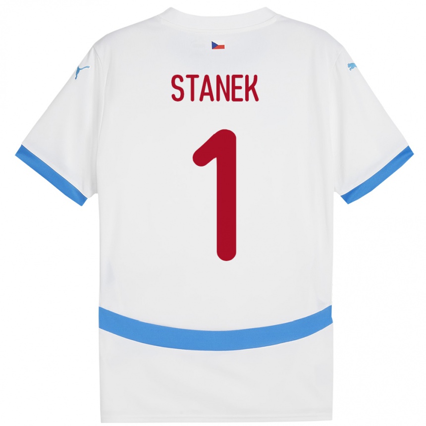 Niño Fútbol Camiseta Chequia Jindrich Stanek #1 Blanco 2ª Equipación 24-26 México