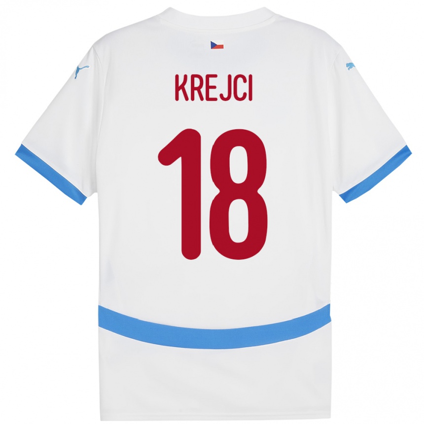 Niño Fútbol Camiseta Chequia Ladislav Krejci #18 Blanco 2ª Equipación 24-26 México