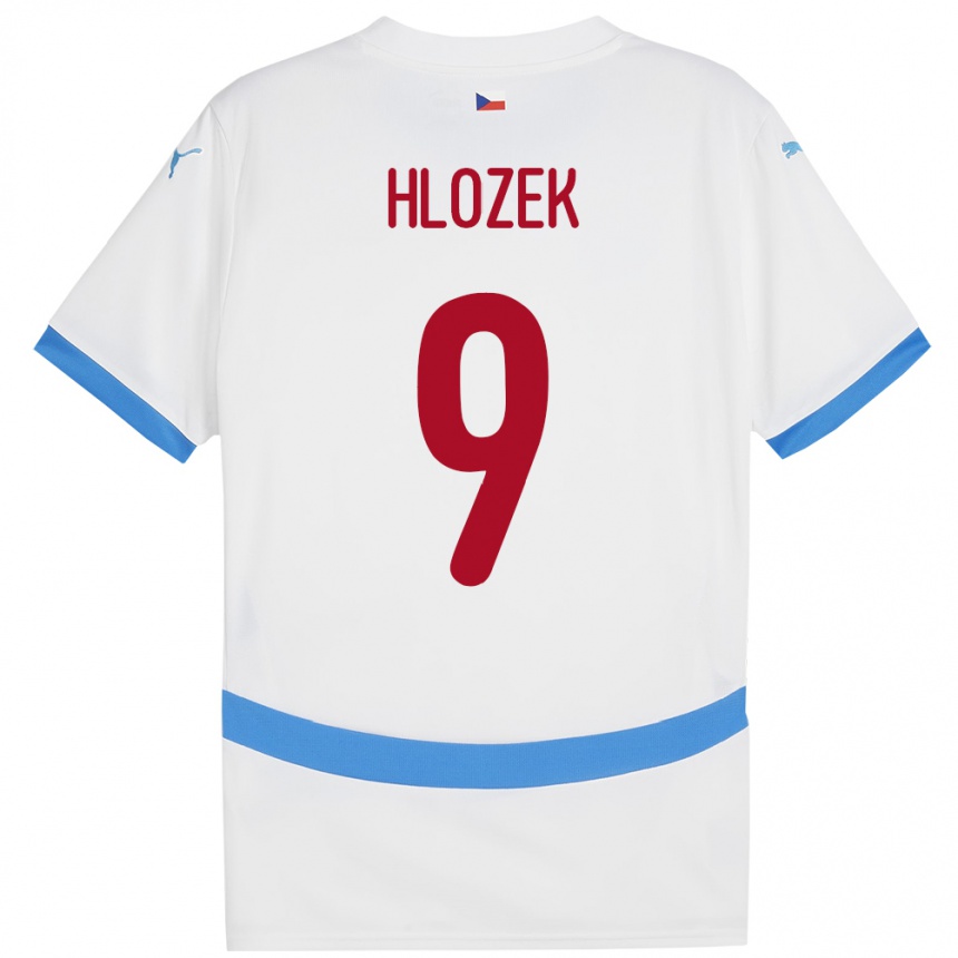 Niño Fútbol Camiseta Chequia Adam Hlozek #9 Blanco 2ª Equipación 24-26 México