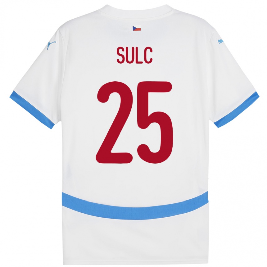 Niño Fútbol Camiseta Chequia Pavel Sulc #25 Blanco 2ª Equipación 24-26 México