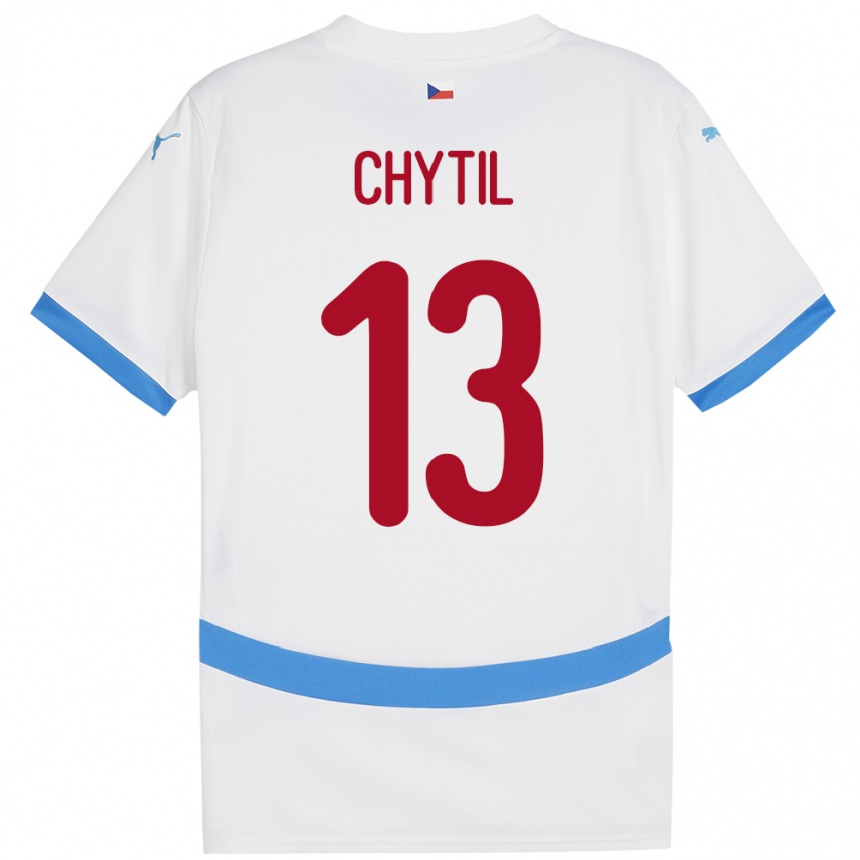 Niño Fútbol Camiseta Chequia Mojmir Chytil #13 Blanco 2ª Equipación 24-26 México