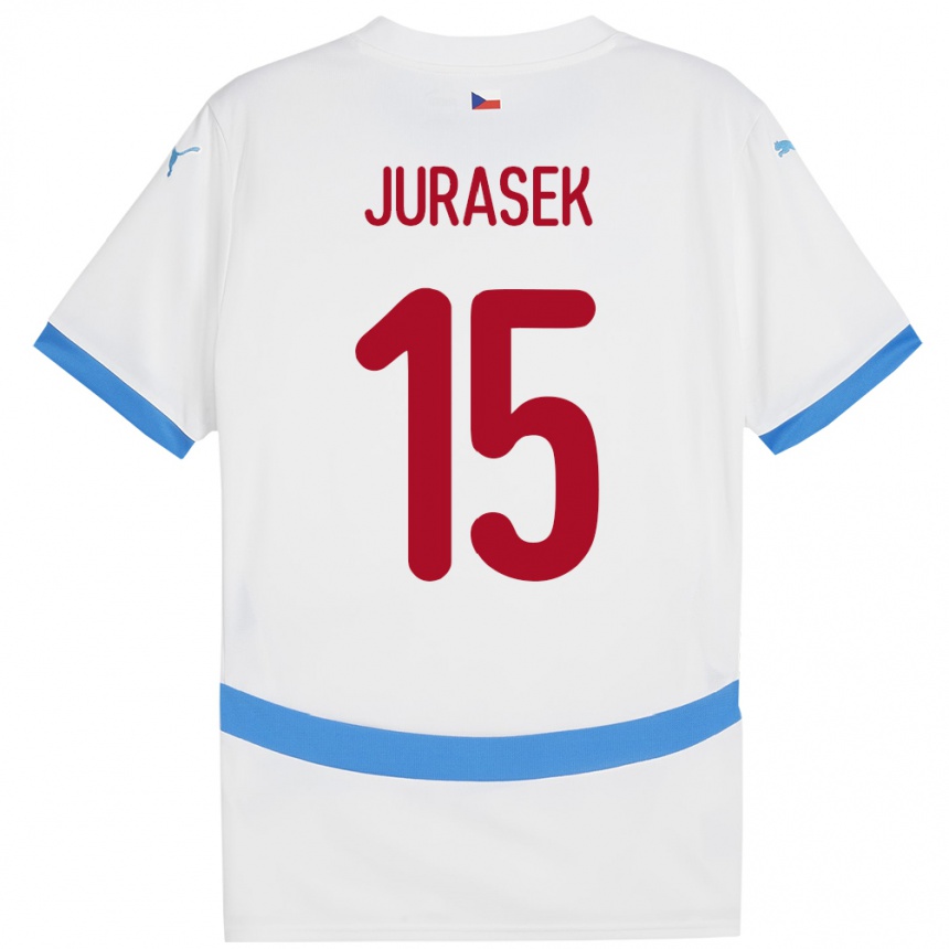 Niño Fútbol Camiseta Chequia David Jurásek #15 Blanco 2ª Equipación 24-26 México