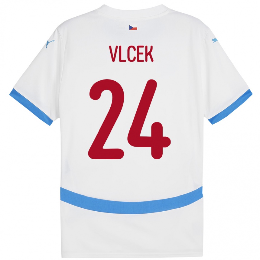 Niño Fútbol Camiseta Chequia Tomas Vlcek #24 Blanco 2ª Equipación 24-26 México