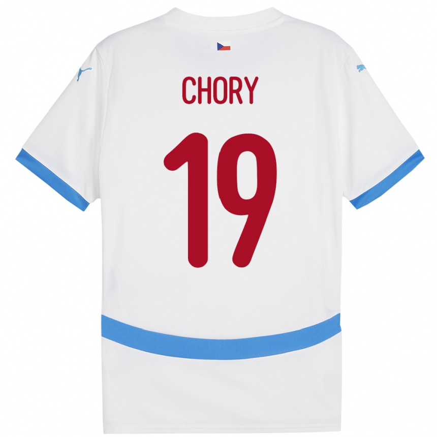 Niño Fútbol Camiseta Chequia Tomas Chory #19 Blanco 2ª Equipación 24-26 México