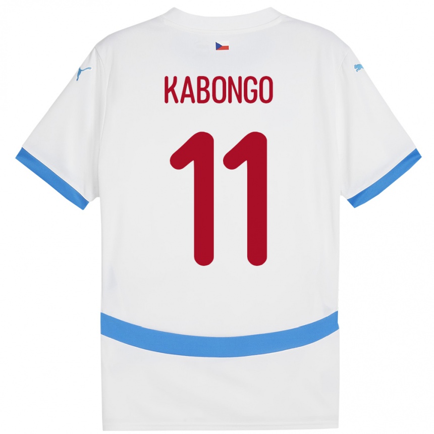 Niño Fútbol Camiseta Chequia Christophe Kabongo #11 Blanco 2ª Equipación 24-26 México