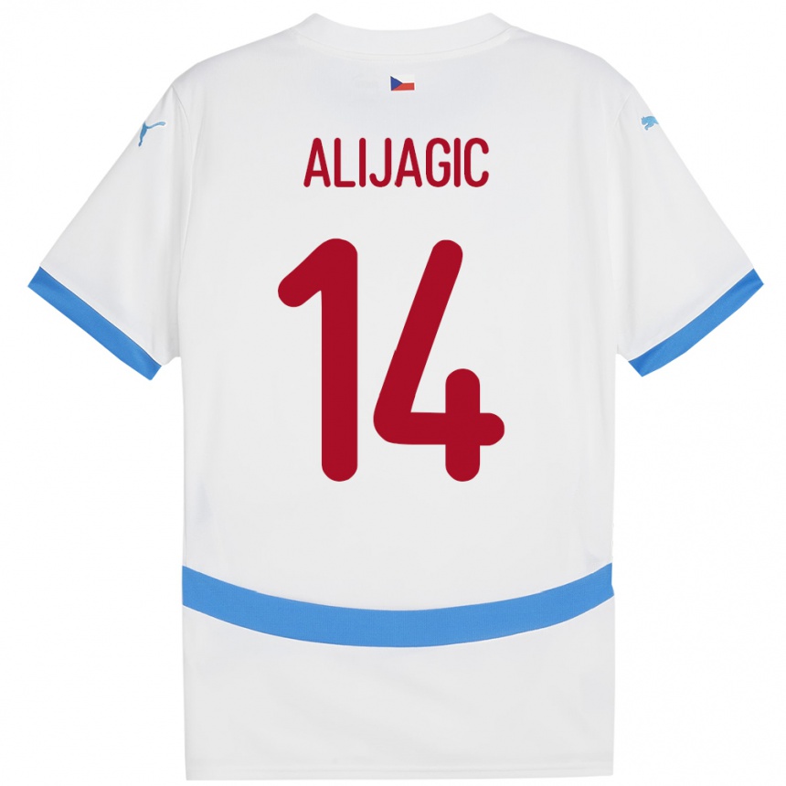 Niño Fútbol Camiseta Chequia Denis Alijagic #14 Blanco 2ª Equipación 24-26 México