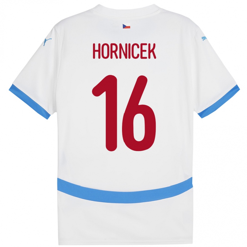 Niño Fútbol Camiseta Chequia Lukas Hornicek #16 Blanco 2ª Equipación 24-26 México