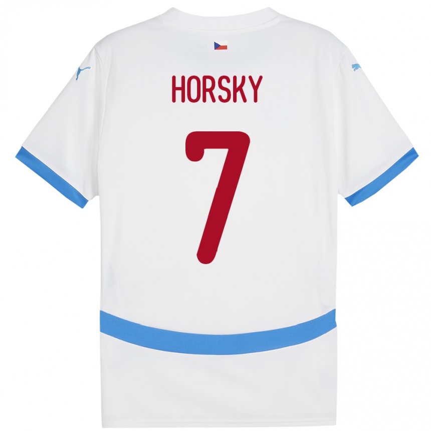 Niño Fútbol Camiseta Chequia Filip Horsky #7 Blanco 2ª Equipación 24-26 México