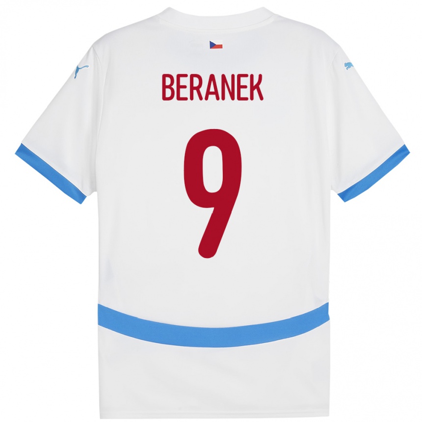 Niño Fútbol Camiseta Chequia Marek Beranek #9 Blanco 2ª Equipación 24-26 México