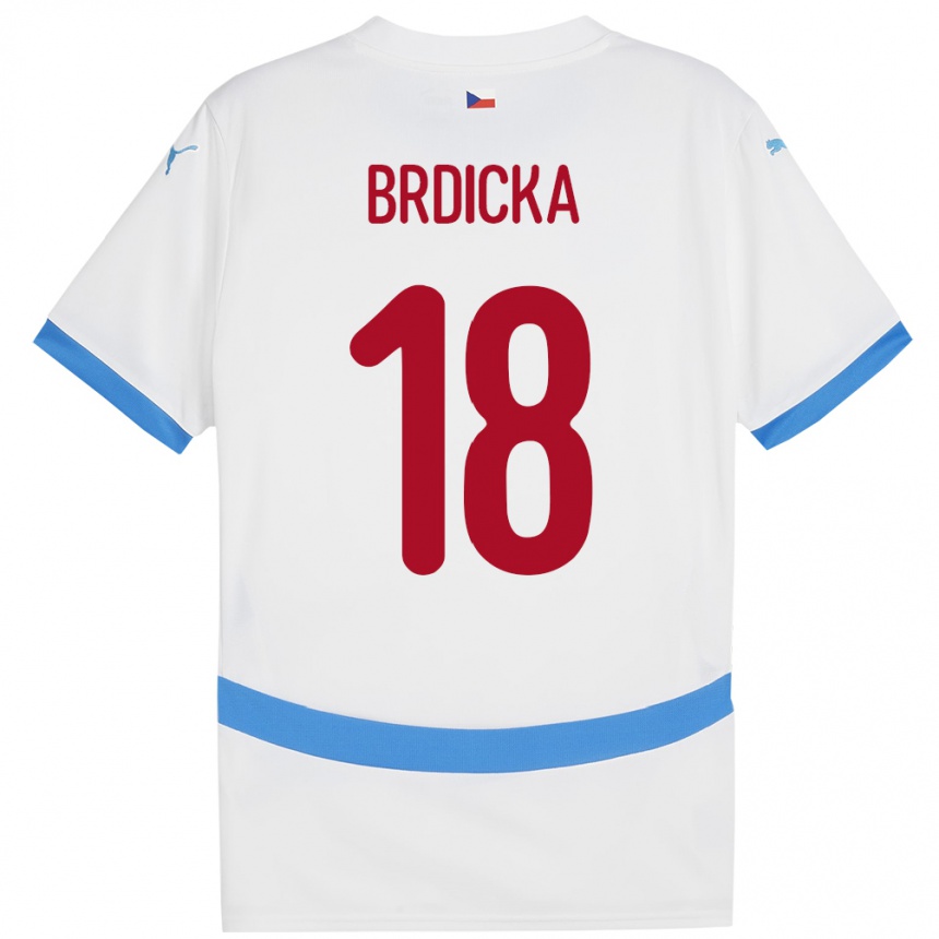 Niño Fútbol Camiseta Chequia Filip Brdicka #18 Blanco 2ª Equipación 24-26 México