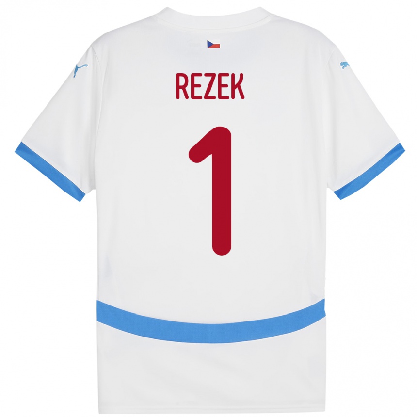 Niño Fútbol Camiseta Chequia Adam Rezek #1 Blanco 2ª Equipación 24-26 México