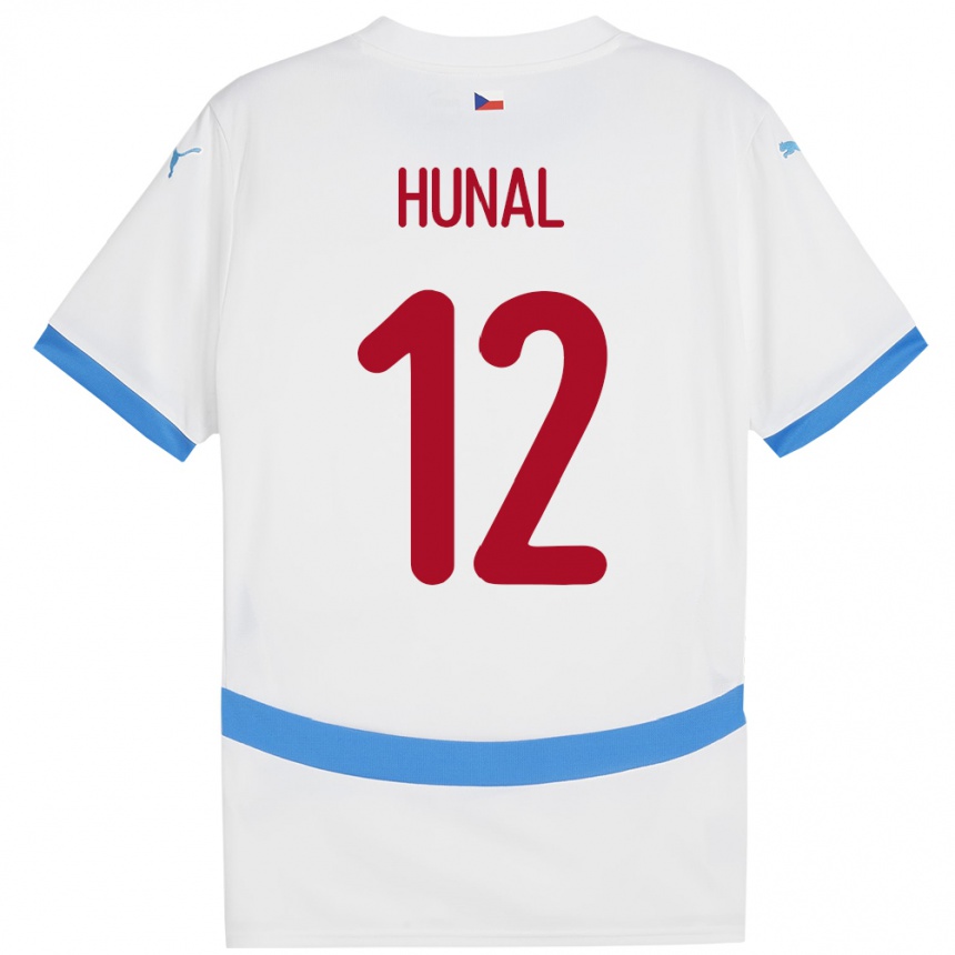 Niño Fútbol Camiseta Chequia Eric Hunal #12 Blanco 2ª Equipación 24-26 México