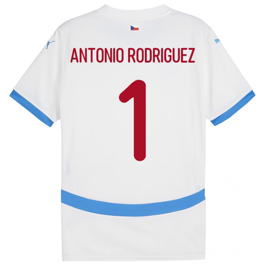 Niño Fútbol Camiseta Chequia Pedro Antonio Rodriguez #1 Blanco 2ª Equipación 24-26 México